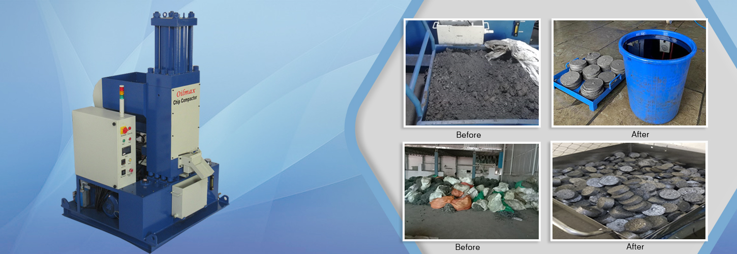 Chip Compactor / Grinding Sludge Compactor With Oil Recovery